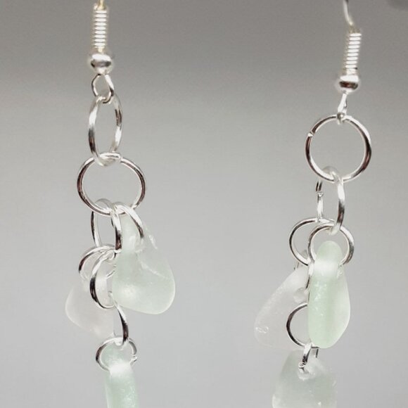 Women's sea glass earrings - Picture 1 of 3